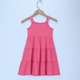 thumbnail image 4 of JoyHoop Toddler Girl Summer Dresses Casual Sleeveless Button Down Swing Flowy Tiered Midi Sundress, 4 of 7