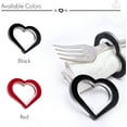 thumbnail image 4 of RCZ Décor Heart Valentine Napkin Rings | Acrylic | 8 PC, Black, 4 of 5