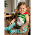 thumbnail image 5 of RUINIXCW Newborn Baby Boy Girl Halloween Caterpillar Costume Infant Baby Boy Fall Winter Clothes Sleeveless Hooded Stripe Zipper Romper and Stockings, 5 of 10