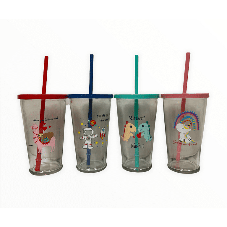 16oz Glass Tumbler with Straw. You Are One of This World, Size: One Size