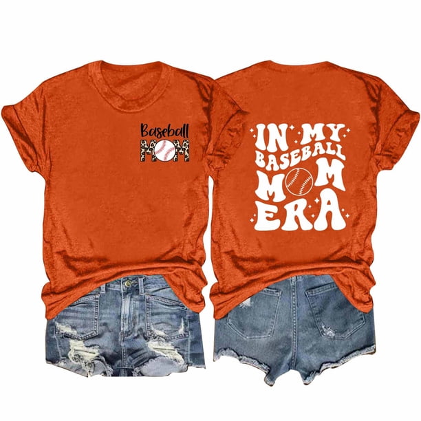 Camisetas de Manga Corta para las Mujeres Carta Impresa Doble Cara Suelta Tee, Casual Vintage Verano Top Mujeres
