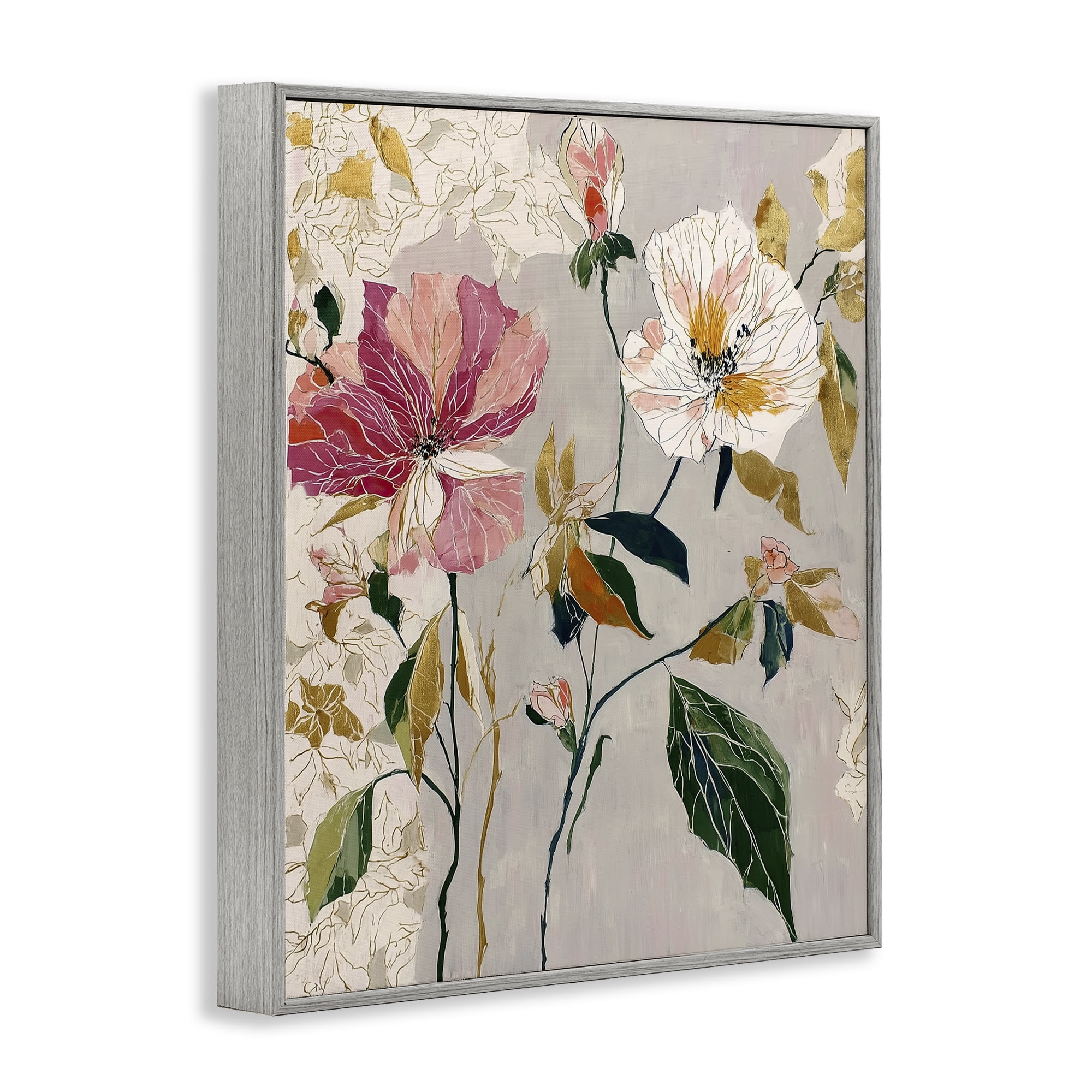 Playful Assumption Abstraction Gray Framed Giclee Art, design by Annabelle Hall