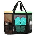 thumbnail image 1 of Hyasfey Mesh Beach Bag with Zipper Large Capacity Beach Tote Foldable Design Waterproof Sand-proof Pool Bag with Pockets, 1 of 8