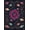 Magenta Blue Navy, Pattern 1, variant on ODIKA System Universe Map With Planet And Star Cluster Motif Galaxy Flowing for Bedroom, Nursery, RV, Pet Friendly & Kids Safe Bedside