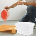 thumbnail image 6 of ABCISI 0.5 Gallon White Paint Bucket with Lid - Square Design Easy Pouring ABS Material Perfect for Home Storage and Paint Container, 6 of 9