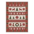 thumbnail image 7 of KUETH 5'x7' Christmas Machine Washable Area Rug, Non-Slip Rugs for Living Room, Bedroom and Dining Area, Beige, 7 of 7