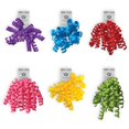 thumbnail image 1 of Jillson Roberts OASGL001 6 unidades de papel de regalo autoadhesivo Lazos rizados disponibles en 4 surtidos diferentes Grosgrain Perfectamente primario, 1 of 5