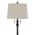 thumbnail image 2 of Floor Lamp with Tubular Turned Resin Support and Pull Chain, Dark Bronze- Saltoro Sherpi, 2 of 5