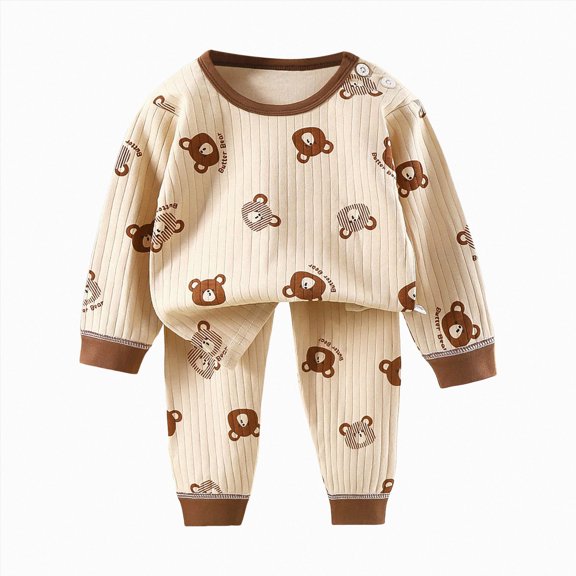 TAmten Toddler Baby Boy Fall Winter Clothes Long Sleeve Funny Contrast Color Sweatshirt Pullover Tops Pants Set 2PC Long Sleeve Pajamas Set 3 6 9 12 18 24 Months 2T 3T 4-5 Years
