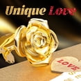thumbnail image 2 of Rosa bañada en oro Mikasol, flor infinita de regalo en oro 24K, 2 of 7