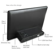 Sungale 7 Digital Photo Frame, Black, 1024x600 Resolution, USB and SD Card Support