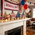 thumbnail image 4 of 3 Pack Patriotic Wooden Star Tray 4th of July Decorations, Rustic Americana Star Tabletop Signs for Fourth of July Independence Day 250th Anniversary Home Decor, 4 of 7