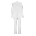 thumbnail image 3 of ICHUANYI Clearance Women's Style Wrinkled Wide Loose Color Shirt Fashion Casual Long Pants Suit ICHUANYI "ICHUANYI", 3 of 6