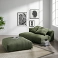 thumbnail image 2 of Modular Loveseat Sofa and Ottoman, Green, Fabric, Living Room Lounge Cafe Lobby Hospitality Restaurant, Modern Contemporary, HB37438, 2 of 10