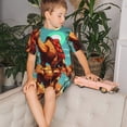 thumbnail image 4 of Balery Cool Camel Oasis Vibes Conjunto de Pijama Infantil de Manga Corta con Estampado – Ropa de Dormir de Algodón Suave-Medium, 4 of 6