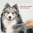 thumbnail image 2 of Pet Grooming Comb, 7.5''×2'' Stainless Steel Pet Grooming Massaging Kit Dog Comb Steel Comb Pin Comb Dog Shedding Combs with Different Spaced Teeth, Large Size, Silver, 2 of 7