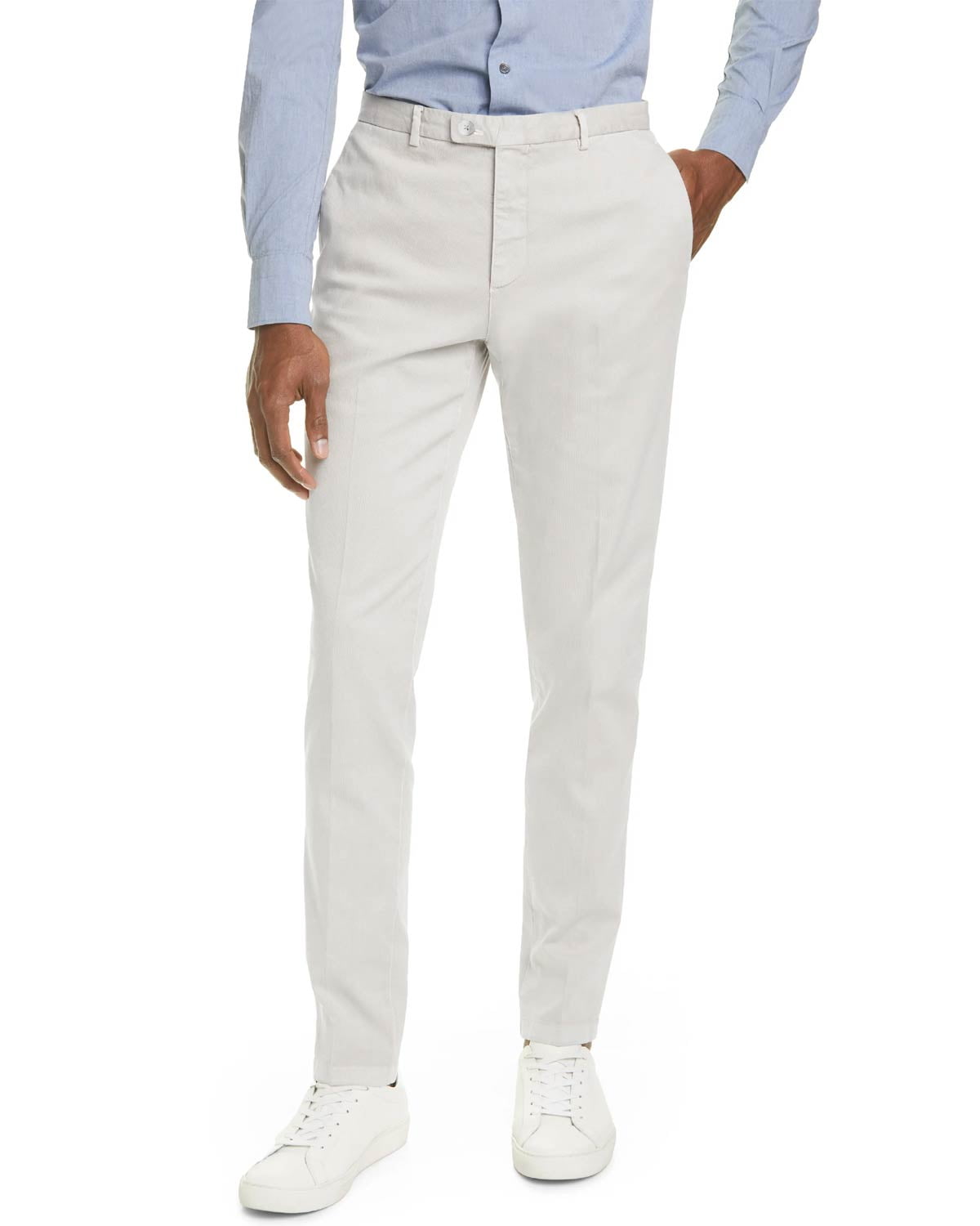 mens slim fit stretch formal trousers