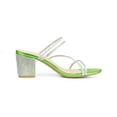 thumbnail image 3 of BLISSFUL STEP Women Rhines Block Heel Slide Sandals Green 9, 3 of 7