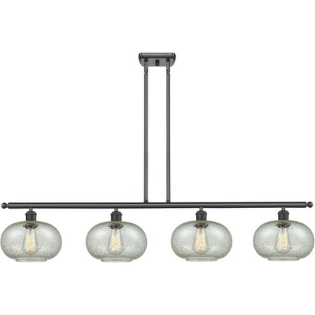 

Matte Black Tone Island Lighting 48 Wide Mica Glass Steel/Cast Brass/Glass Medium Base LED 4 Light Fixture