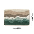 thumbnail image 2 of Soft Absorbent Microfiber Bath Rug with Non-Slip Backing, 16"x24", 2 of 6