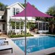 thumbnail image 2 of LAGarden 22'x22'x22' Triangle Sun shade sail & pole kit (10ft) Fuchsia 97% UV Block Commercial events Pool Outdoor LAGarden Modern, 2 of 9