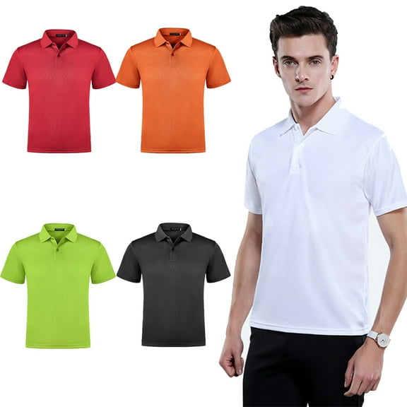 FJUCHAI Men's and Women's Dry Fit T-Shirt Marathon Quick Dry Short Sleeve Collared Shirt Summer Casual Sportswear Shirts S-4XL