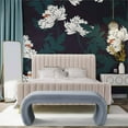 thumbnail image 2 of TOV Furniture Banc Moderne en Velours Cascade Kenya 18.8"H en Bleu Mer, 2 of 7