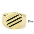 thumbnail image 2 of IP Gold(Ion Plating) Stainless Steel Ring with No Stone for Women Minimalist Theme No Stone Stone Color Style TK3598 Size 10, 2 of 5