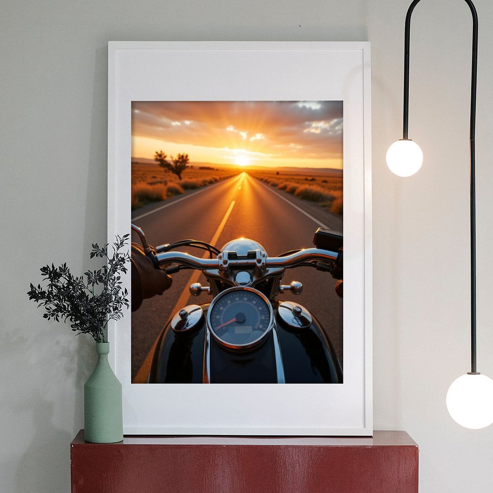 Diamond Art Kits for Adults - 5d Motorcycle Sunset Adventure Journey Diamond Painting for Adults, Diamond Art for Adults Beginners, Diamond Painting Kits for Adults for Home Wall Decor