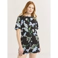 thumbnail image 2 of Joyspun Women’s Scoop Neck Sleepwear Tee with Short Sleeves, Sizes S-3X, 2 of 6