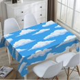 thumbnail image 4 of Blue Sky and White Clouds Tablecloth Decor Cloud Vector Set Collection Graphic Clip Art Design Table Cloth Dining Room Kitchen Table Cover 60" X 84" Oblong/Rectangle, 4 of 6