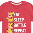 thumbnail image 3 of Pokémon - Eat Sleep Battle Repeat - Youth Short Sleeve Graphic T- Shirt, 3 of 5