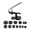 Black, variant on 13-Piece Watch Back Case Closer Kit, Anti-Scratch Metal Watch Press Set for Home Repair, Blue White