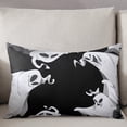 thumbnail image 3 of Halloween Throw Pillow Cover, Terror Ghost Black Rectangle Decorative Pillow Case Protector Soft Cushion Cover Lumbar Pillowcase for Couch Sofa Bedroom Car Chair Decor 20x26 Inch, 3 of 8