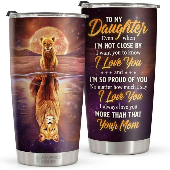 Gift for Daughter From Mom 20oz Stainless Steel Tumbler - I''m So Proud Of You - Graduation Gifts For Her From Mom - Birthday Gifts for Daughter - Insulated Cup Gifts For Daughter