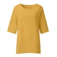 thumbnail image 3 of Birdeem Chemise Ample en Coton Uni à Manches Courtes pour Femmes, 3 of 5