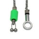thumbnail image 1 of Eigraketly Indicadores de mordedura resistentes al desgaste Indicador de cadena de alarma de carpa Conector de pesca de terminal de 8 en forma de Pescar Verde, 1 of 6