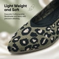 thumbnail image 2 of LANCROP Women's Pointed Toe Leopard Flats Slip On Mesh Ballet Flats Low Wedge Business Soft Shoes, 2 of 9