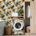 thumbnail image 4 of Peel and Stick Wallpaper Sunflowers Rooster Rustic Floral Teal Leaves Vintage Wall Mural 17.7in x 9.8ft Self Adhesive Removable Wall Paper Renter Friendly Wallpaper for Nursery Bedroom Cabinets, 4 of 8