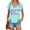 Blue, variant on UNISHE Womens Rose Red Soft Bubble Font Birthday List Art V Neck Short Sleeve T-Shirt Birthday Theme Downtown Walk Attire S-5XL Tops