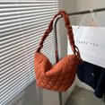 thumbnail image 1 of Bolso bandolera para mujer, bolso de bola de masa hervida de algodón, correa fruncida ajustable, bolso diario para mujer, 1 of 6