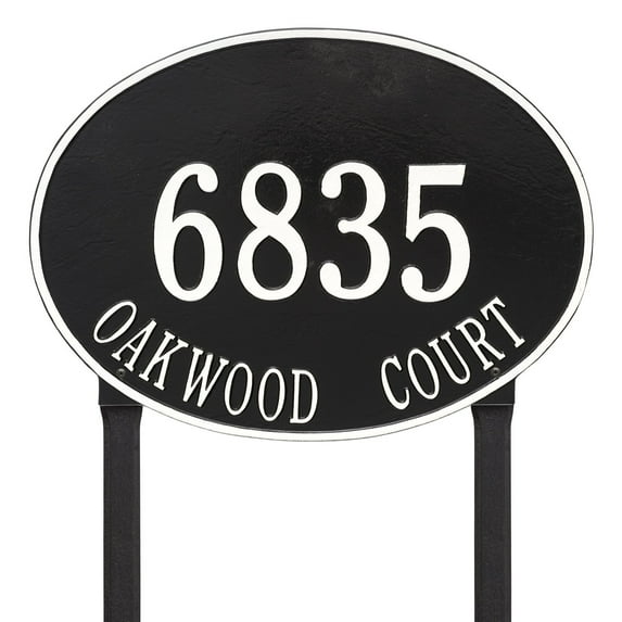 Whitehall Hawthorne Oval 2 Line Lawn Plaque