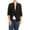 Black, variant on Plus Size Women's Trendy Style Open Front Solid Jacket