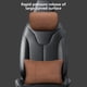thumbnail image 4 of Cojín para Reposacabezas del Vehículo, Almohada de Soporte Lumbar con Sensación de Terciopelo, Respaldo Ergonómico para Asiento de Auto con Correas Elásticas, 38 x 27 x 8 cm para Confort al Conducir, 4 of 9