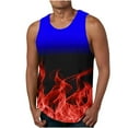 thumbnail image 1 of IROINID Débardeur Ample pour Hommes, Mode Décontractée, Impression Dégradée, Col Rond, Sport, 1 of 4