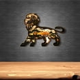 thumbnail image 2 of 3D Wooden Animals Carving LED Night Light, Lion Decor, Wood Carved Lamp, African Savanna Statues, Rustic Figurines Hanging Sculpture, Silhouette Ornament for Living Room Bedroom Home Room for present, 2 of 7