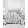 thumbnail image 3 of Black and White Twin XL Size Down Alternative Comforter, Lightweight Comforter Quilt Bedding Set with Pillow Shams Modern Striped Geometric Abstract Art All Seasons Bed Comforter Duvet Insert 68"x98", 3 of 7