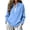 Sky Blue, variant on Lutiedan Oversized Sweatshirt for Women Half Zip Long Sleeve Corduroy Sweatshirt Fall Casual Pullover Shirts with Pocket S-XXL