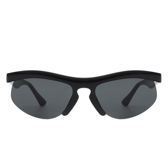 Fresh Clean Style Semi-Rimless Square Frame UV-Protective Sunglasses for Women & Unisex - Perfect for Outdoor Hikes