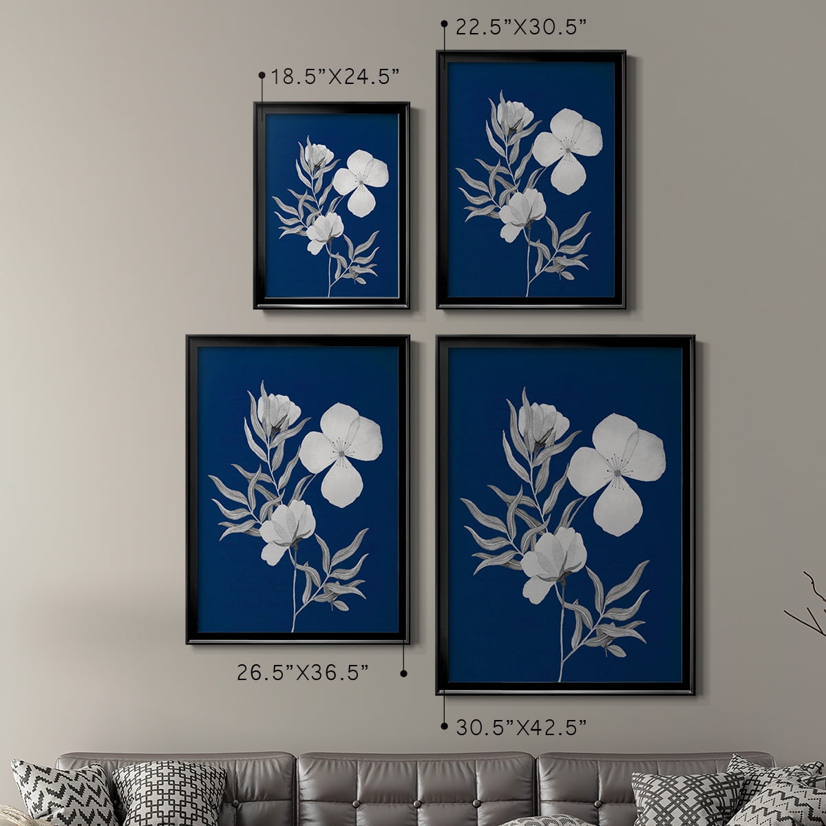 Indigo Sketch II Premium Framed Print - Ready to Hang